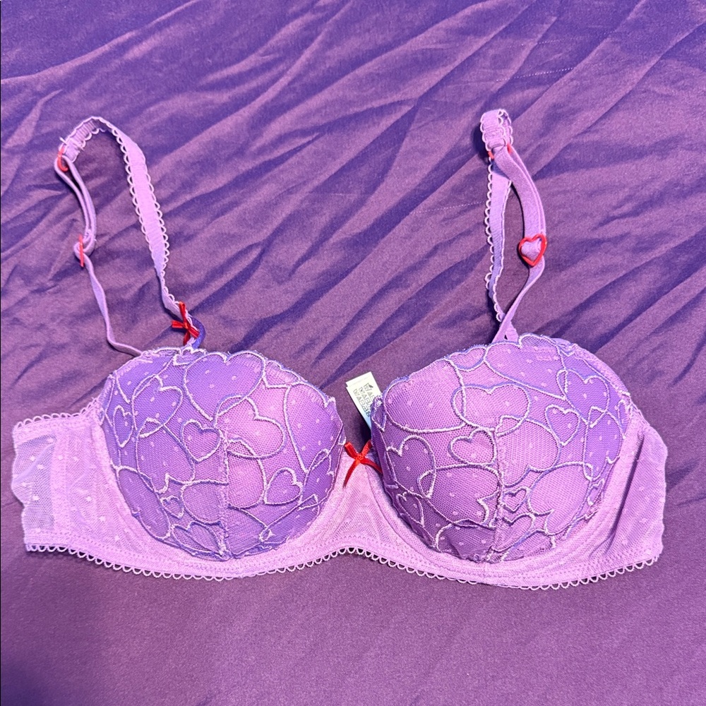 PINK Victoria's Secret Lavender Heart Bra